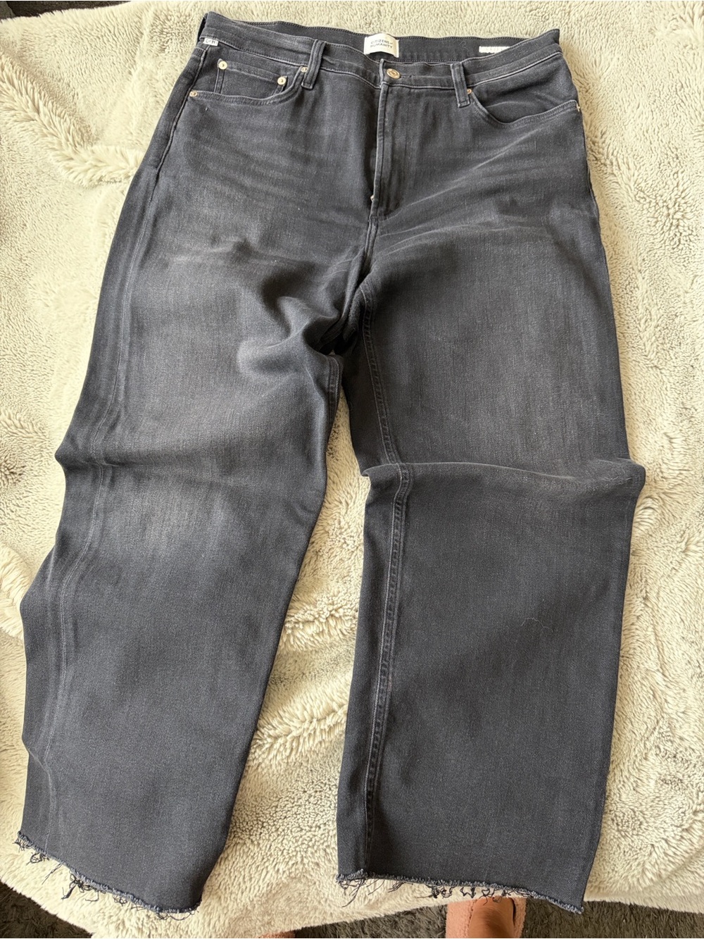 Citizens of Humanity Charcoal Black Slim Denim Jeans - Picture 2 of 7